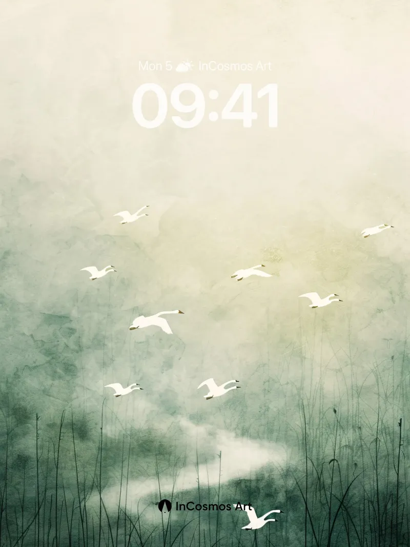 Mist Flight Background in Soft Haze