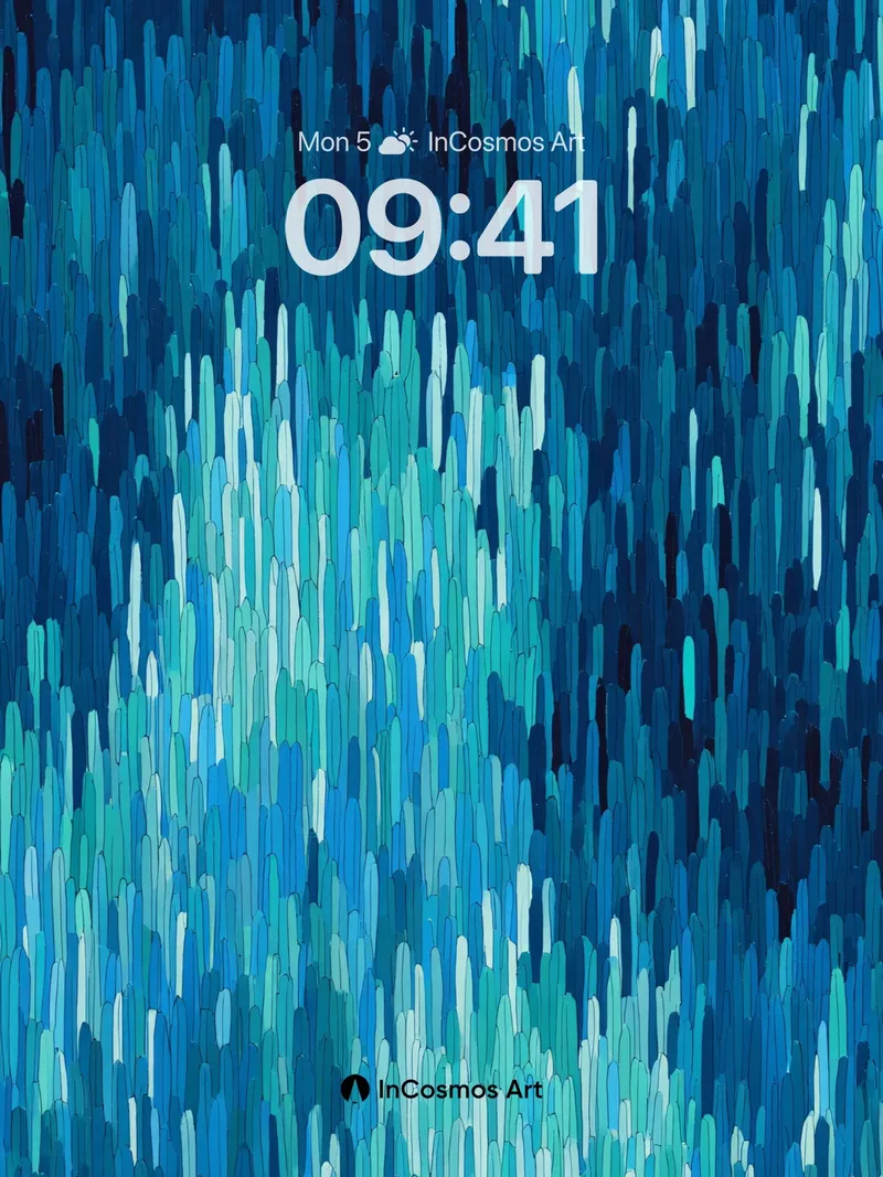 Midnight Rainfall Wallpaper with Vertical Streaks