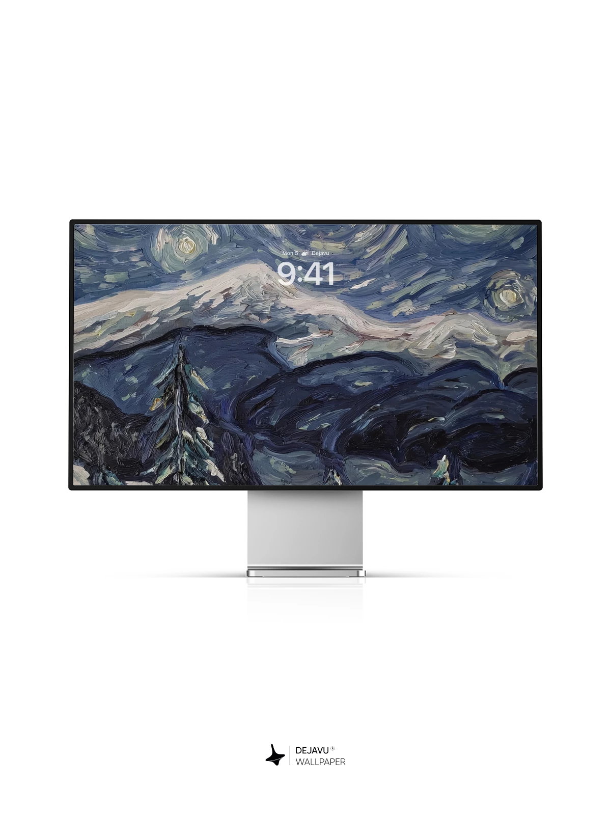 Van Gogh Starry Night Style 8K Wallpaper