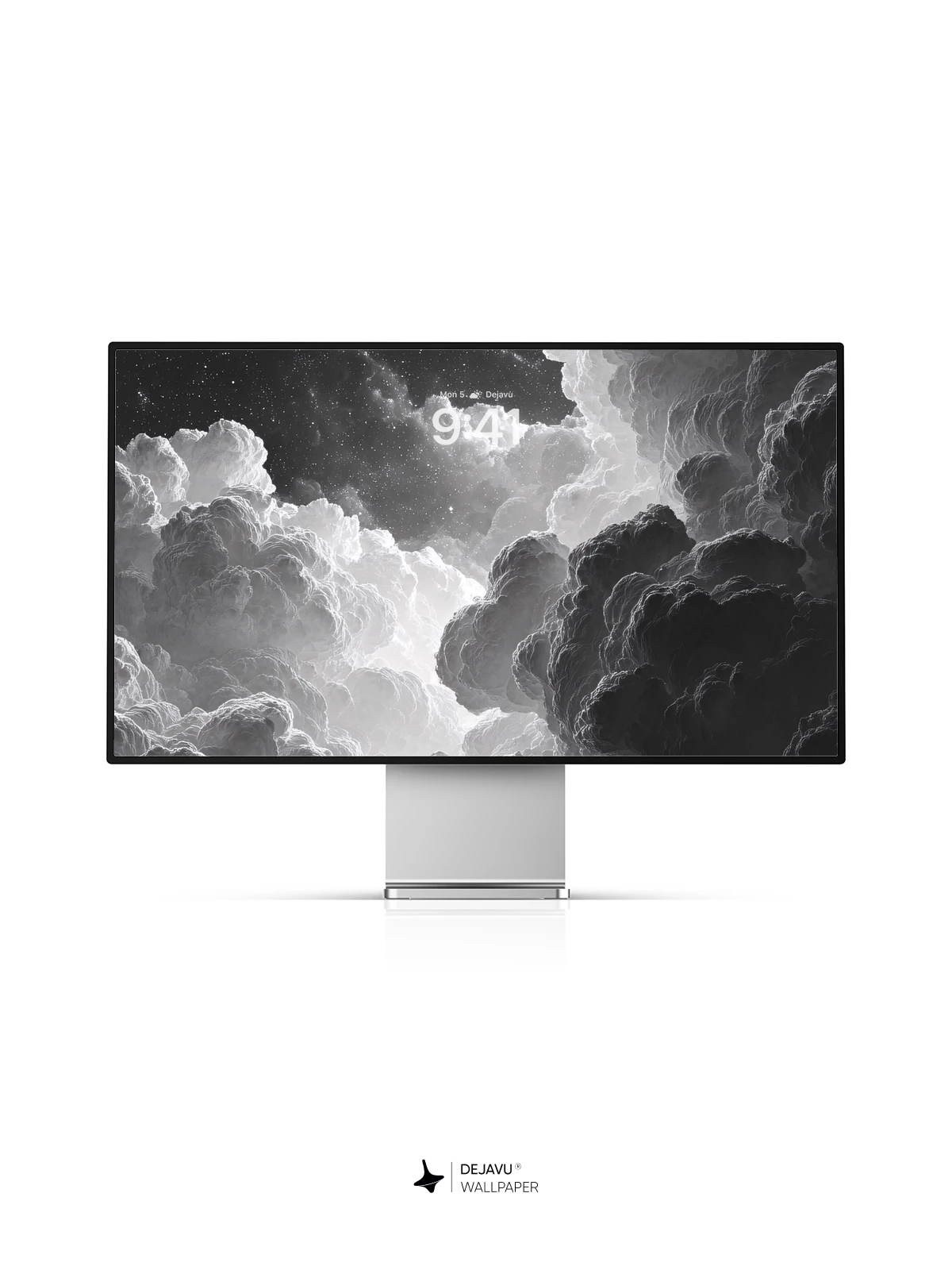 Monochrome Storm Clouds Wallpaper 8K