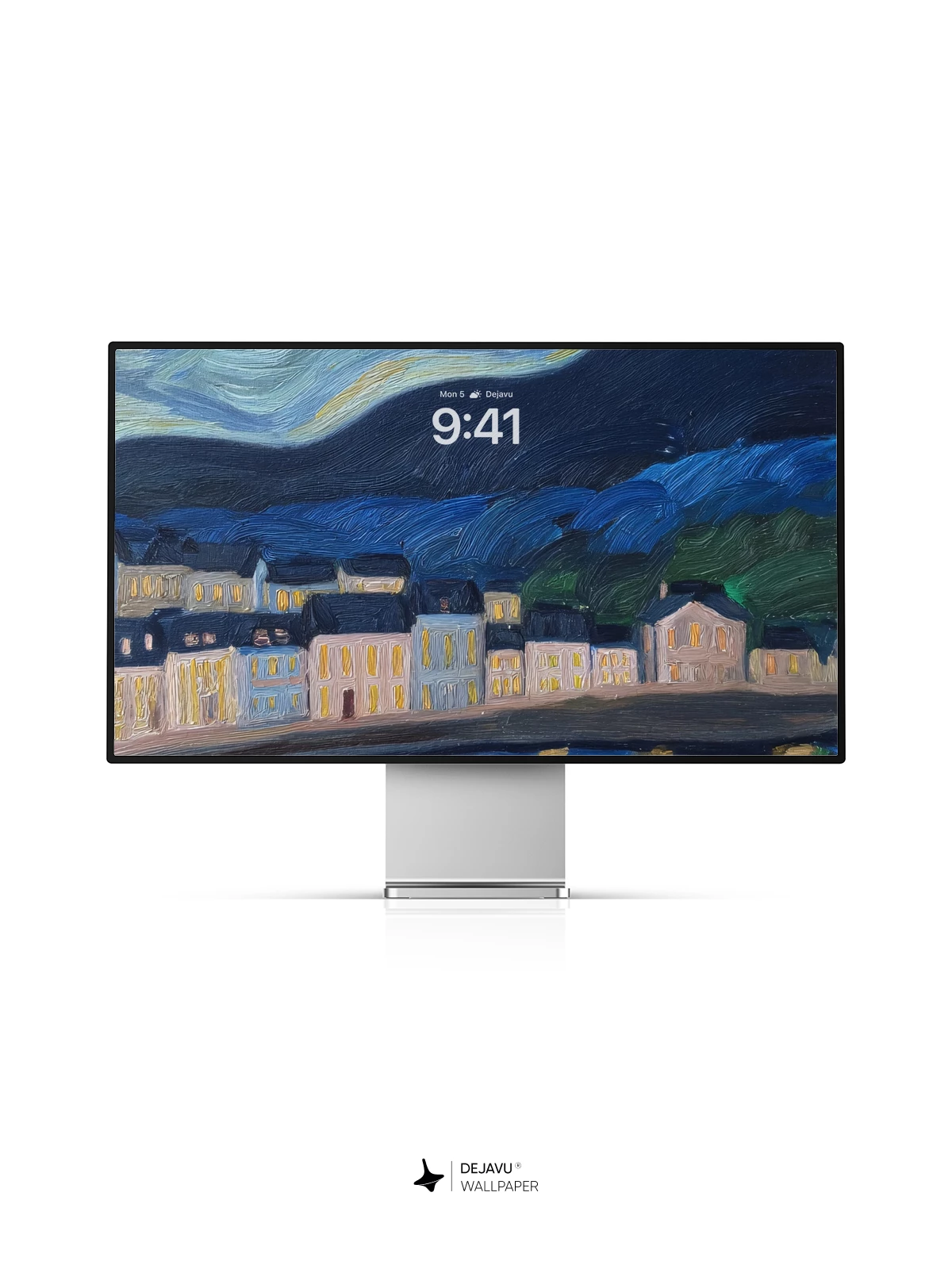 Van Gogh Starry Night Style 8K Wallpaper