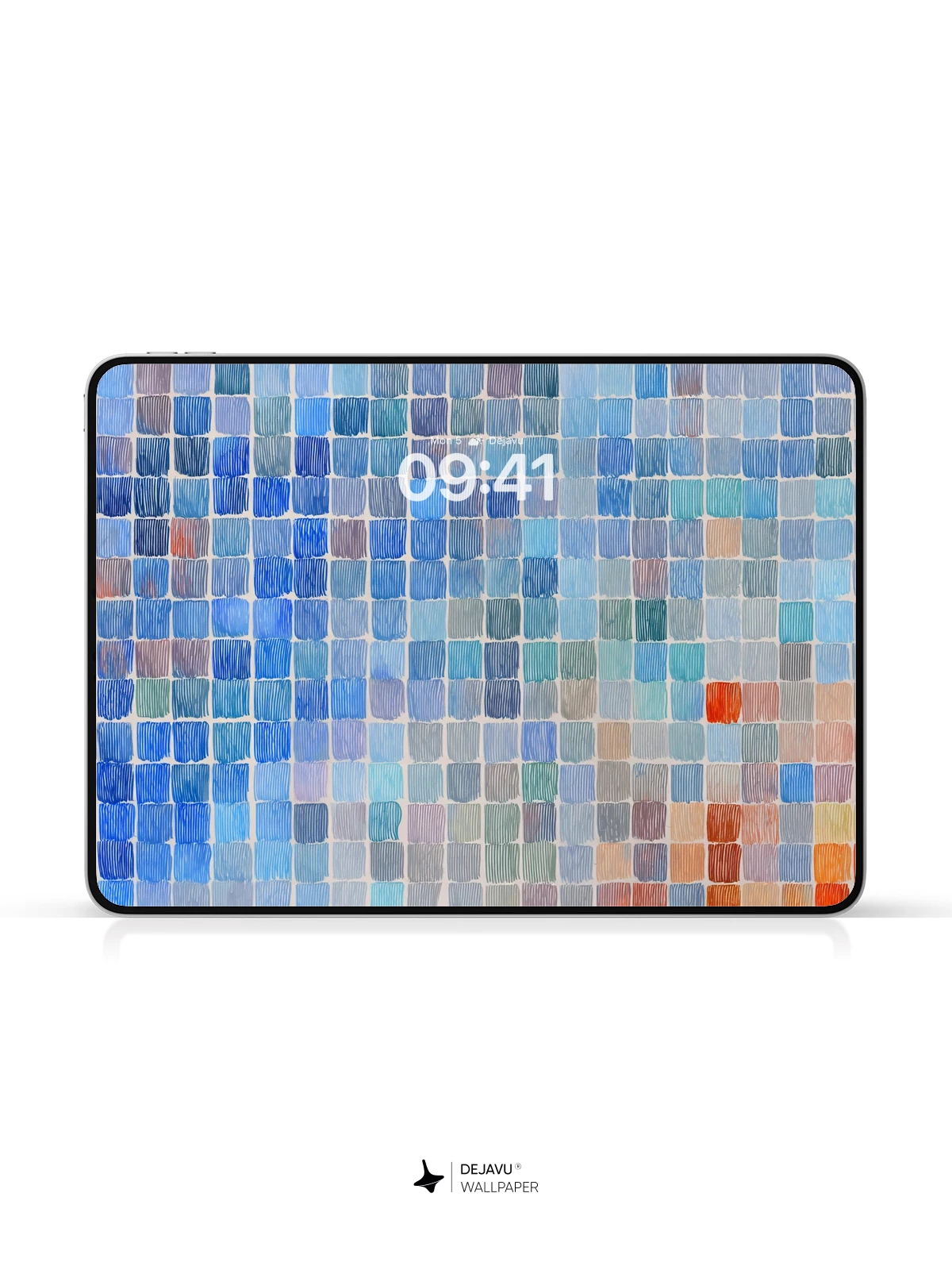 Mosaic Blue Gradient Wallpaper 8K