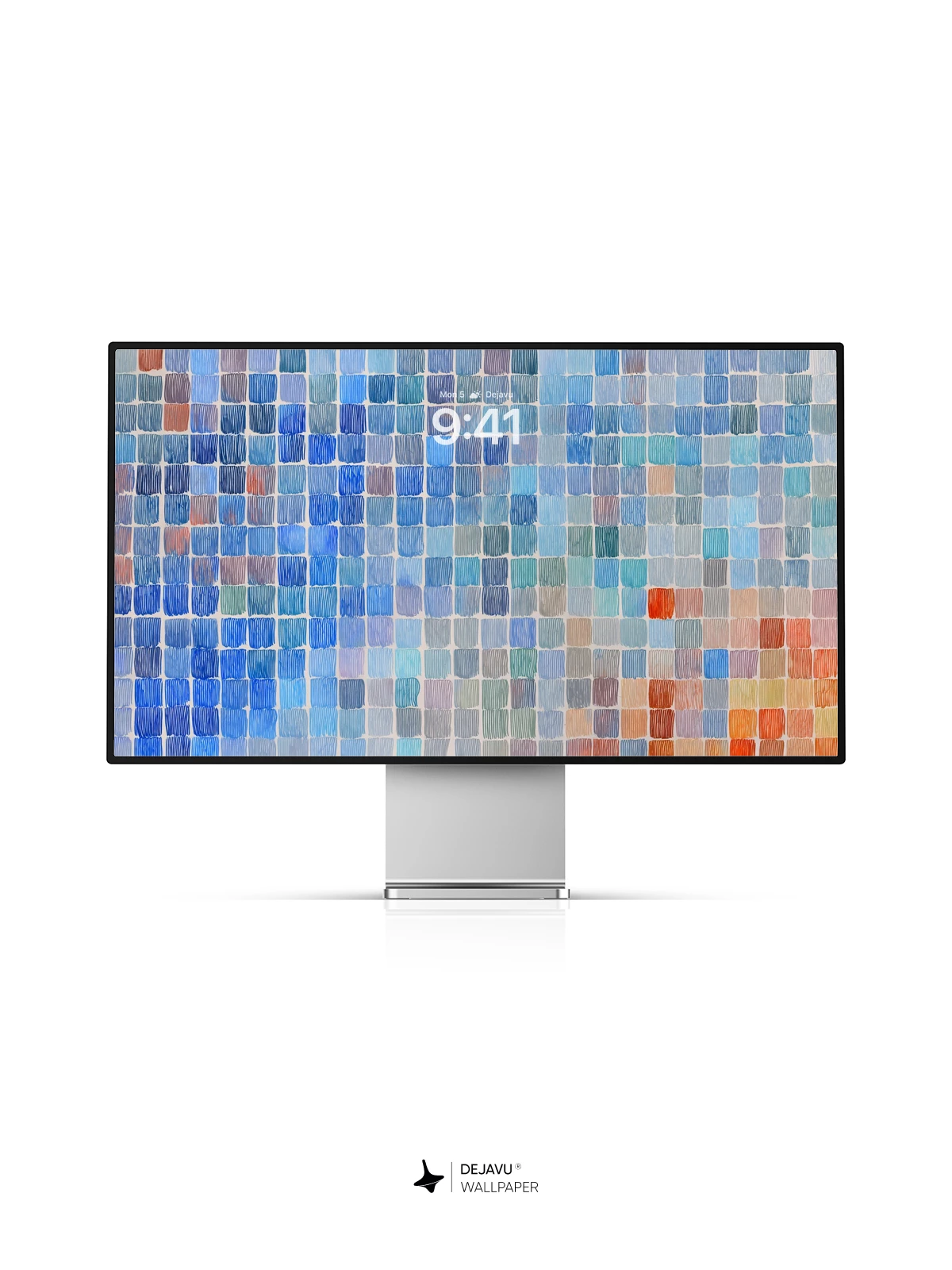 Mosaic Blue Gradient Wallpaper 8K