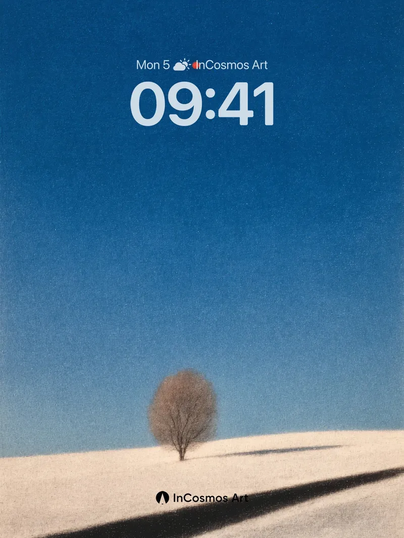 Quiet Horizon Wallpaper with Solitary Tree