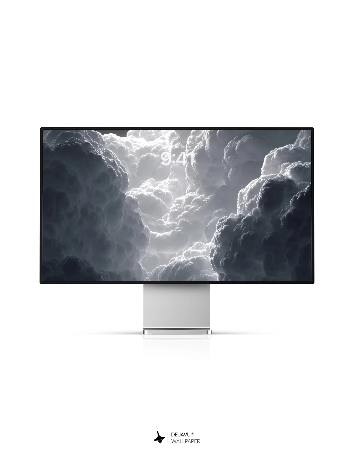 Monochrome Cloud Formation Wallpaper 8K