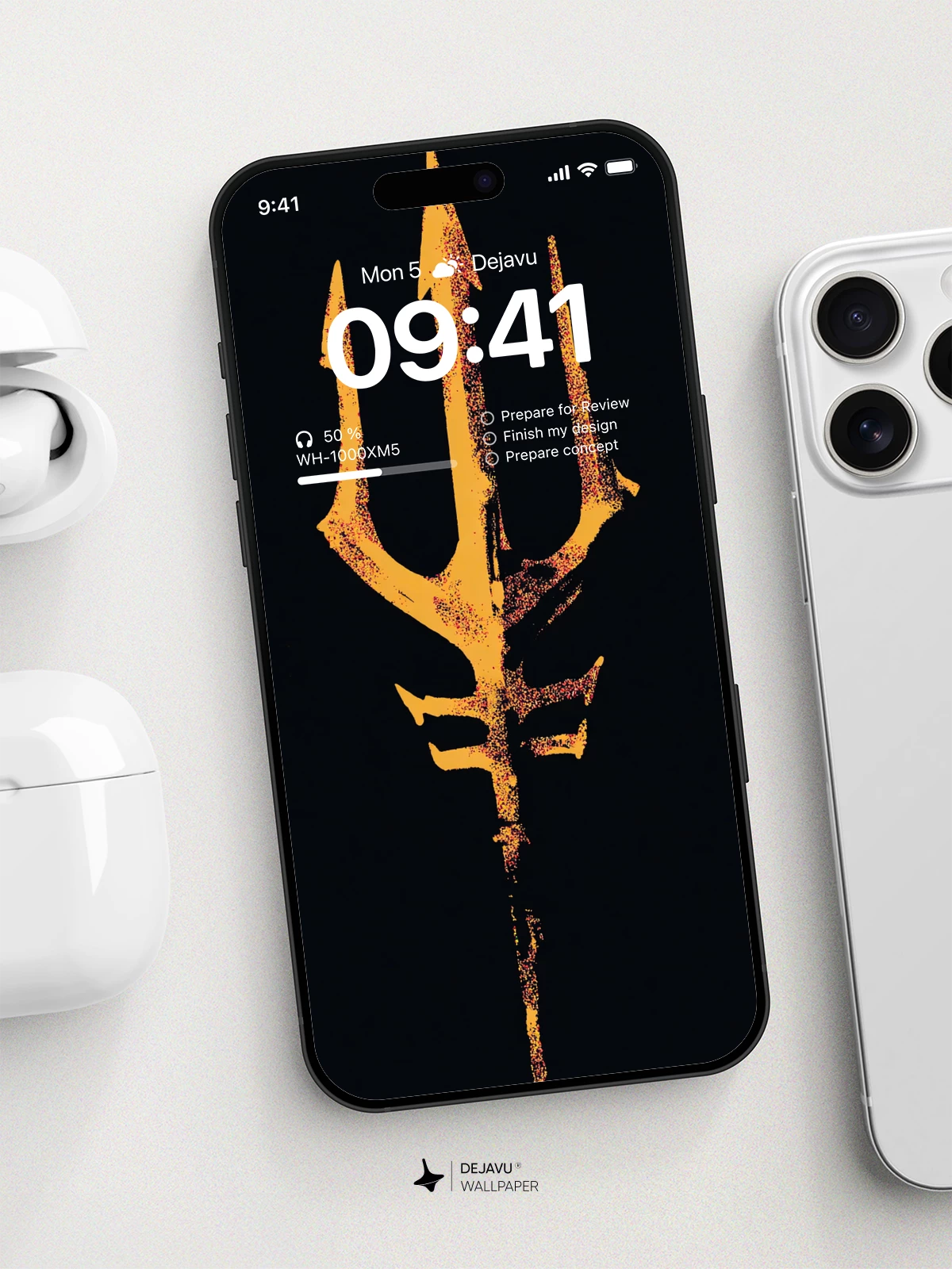Trident Symbol 8K Wallpaper for iPhone and Android