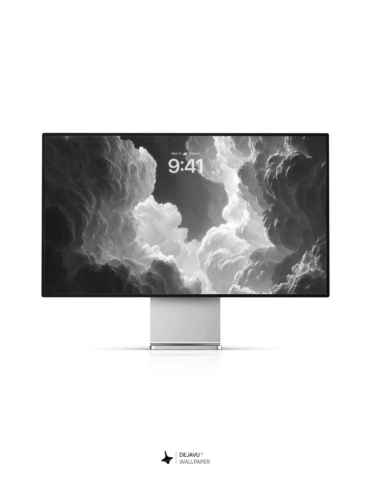 Monochrome Cloudscape 8K Wallpaper for iPhone and Android
