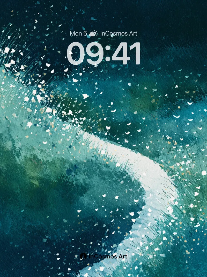 Deep Sea Drift Wallpaper with Pearl Dust