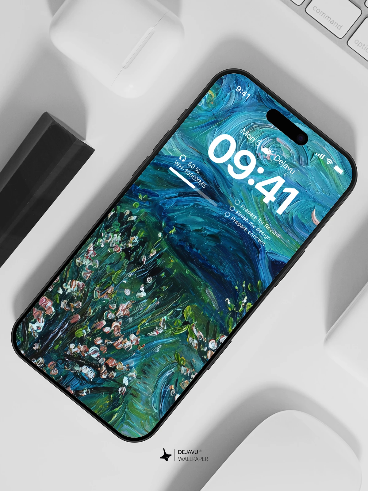 Van Gogh Starry Night Style Blossom Tree Wallpaper 8K