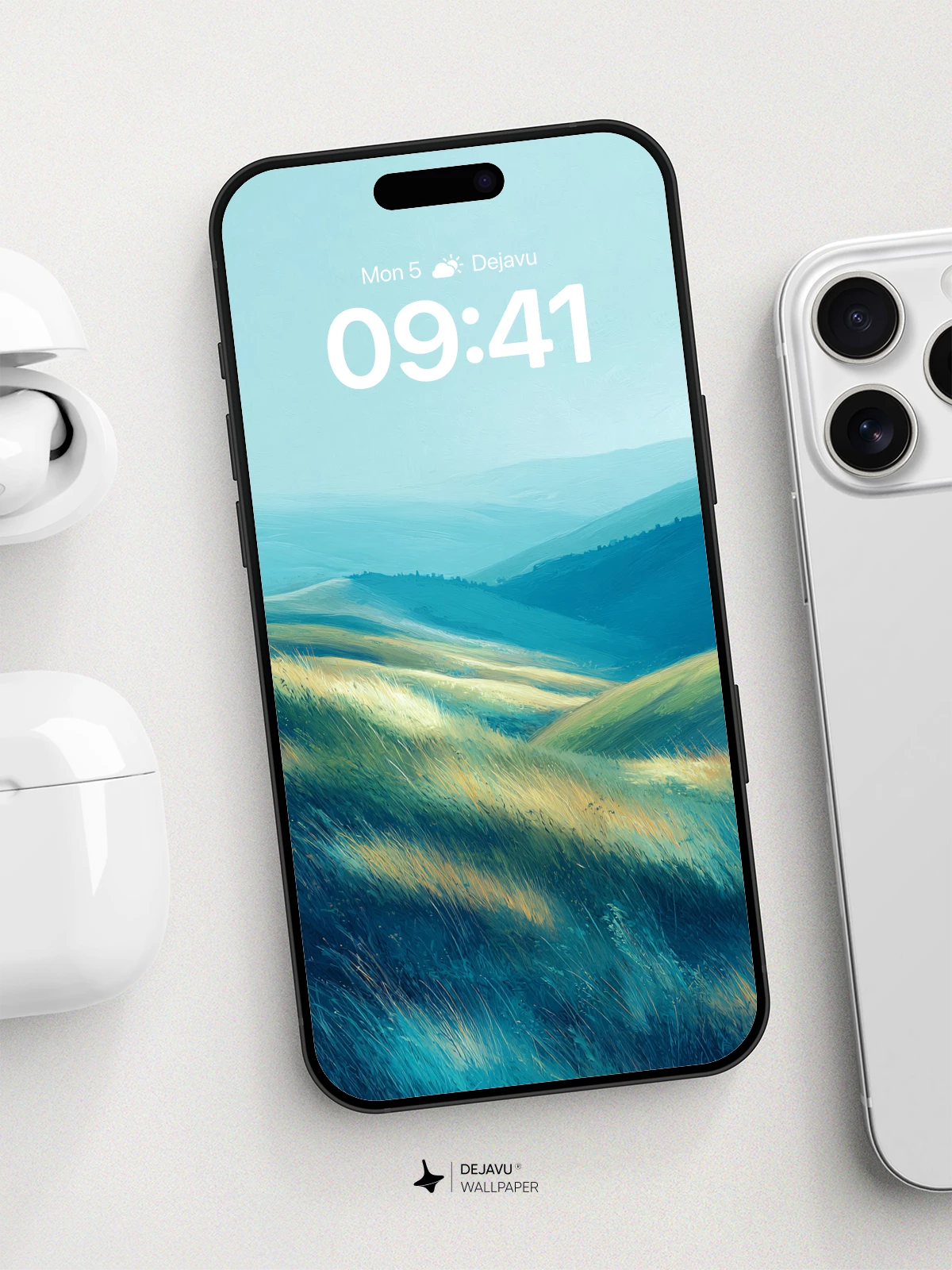 Windswept Hillside 8K Wallpaper for iPhone and Android