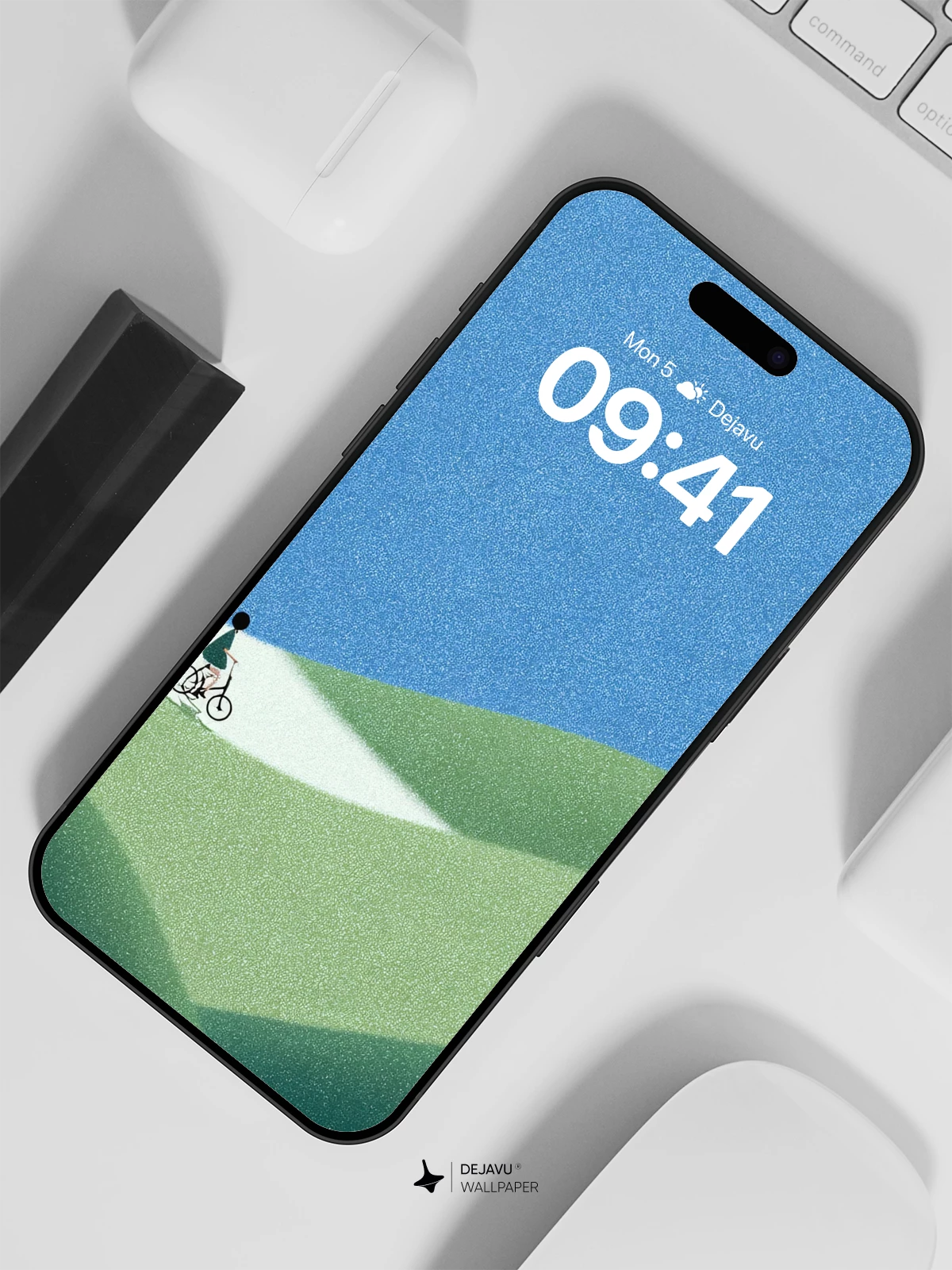 Minimalist Hill Ride Wallpaper 8K for iPhone and Android