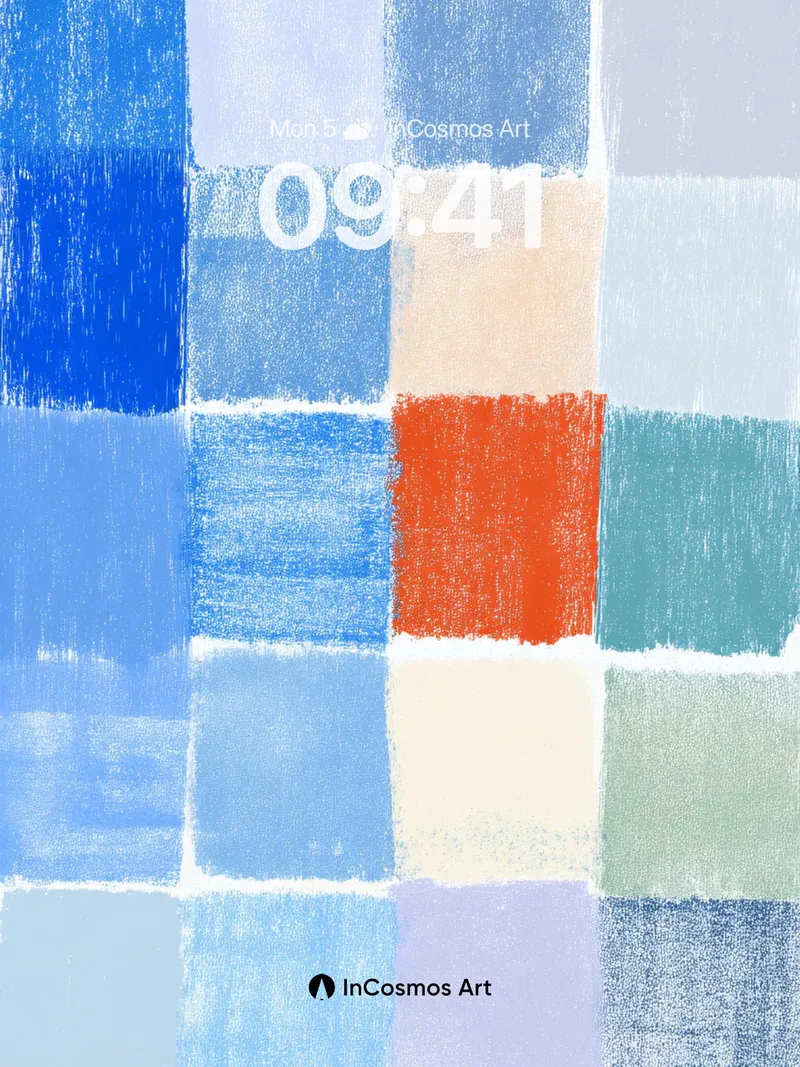 Soft Grid Wallpaper with Painted Light