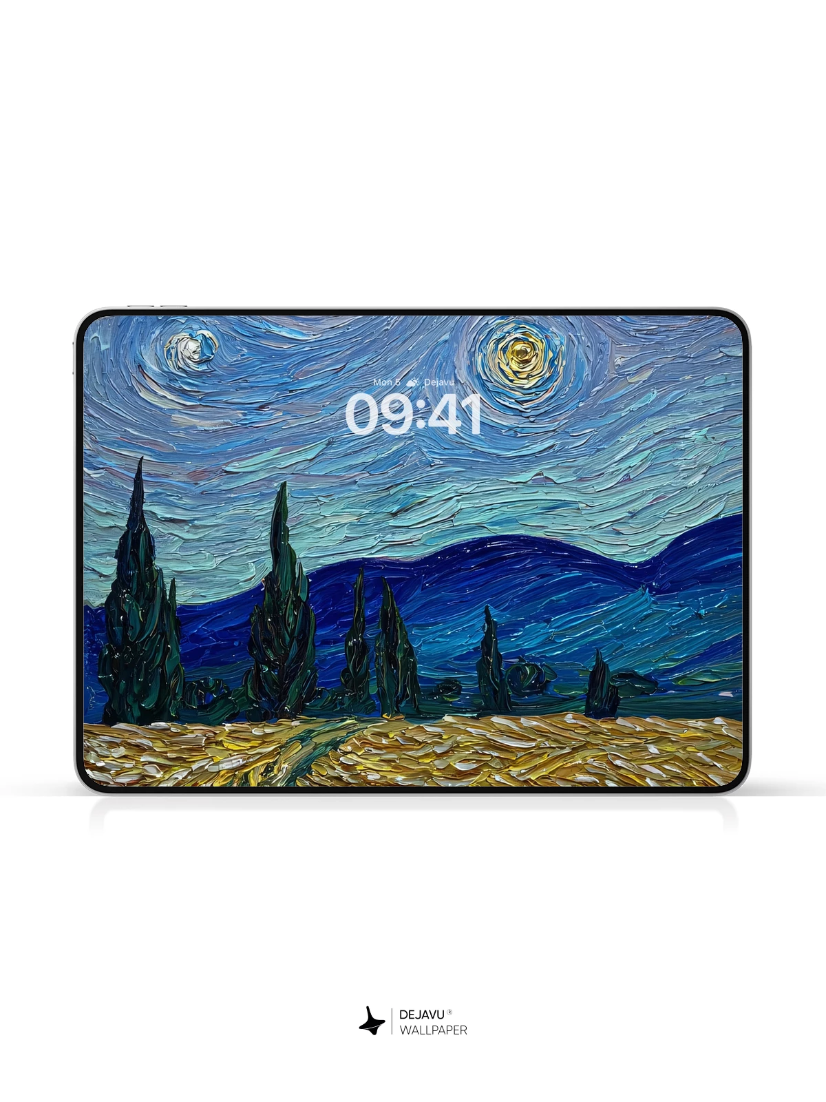 Van Gogh Starry Night Style Wheat Field 8K Wallpaper