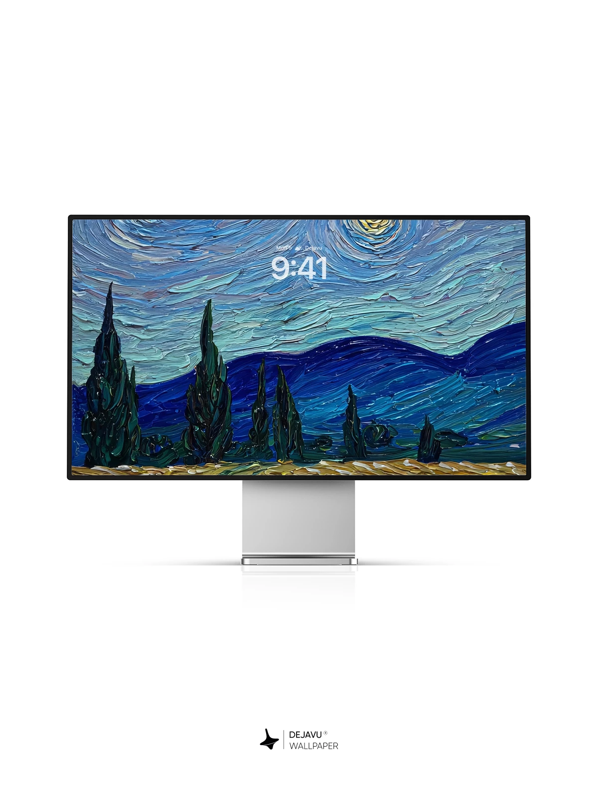Van Gogh Starry Night Style Wheat Field 8K Wallpaper