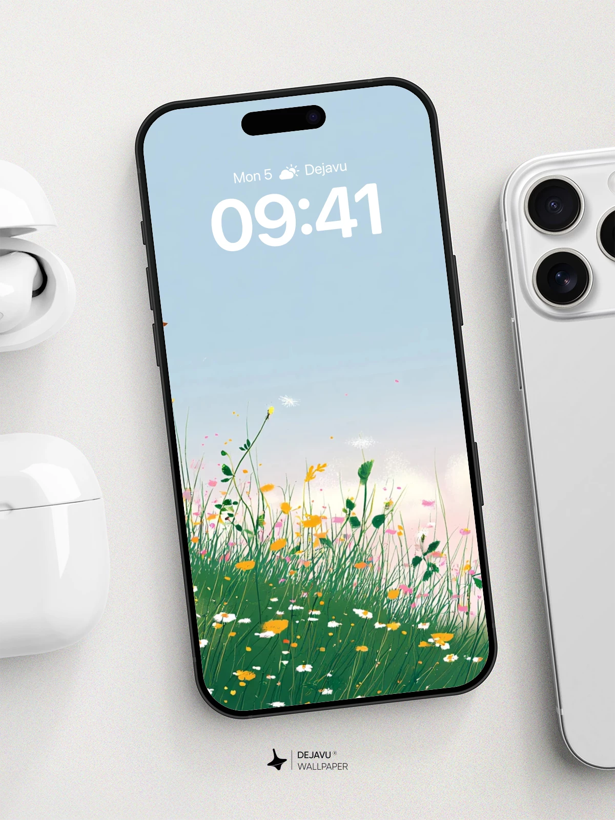 Whimsical Meadow Wallpaper 8K for iPhone and Android
