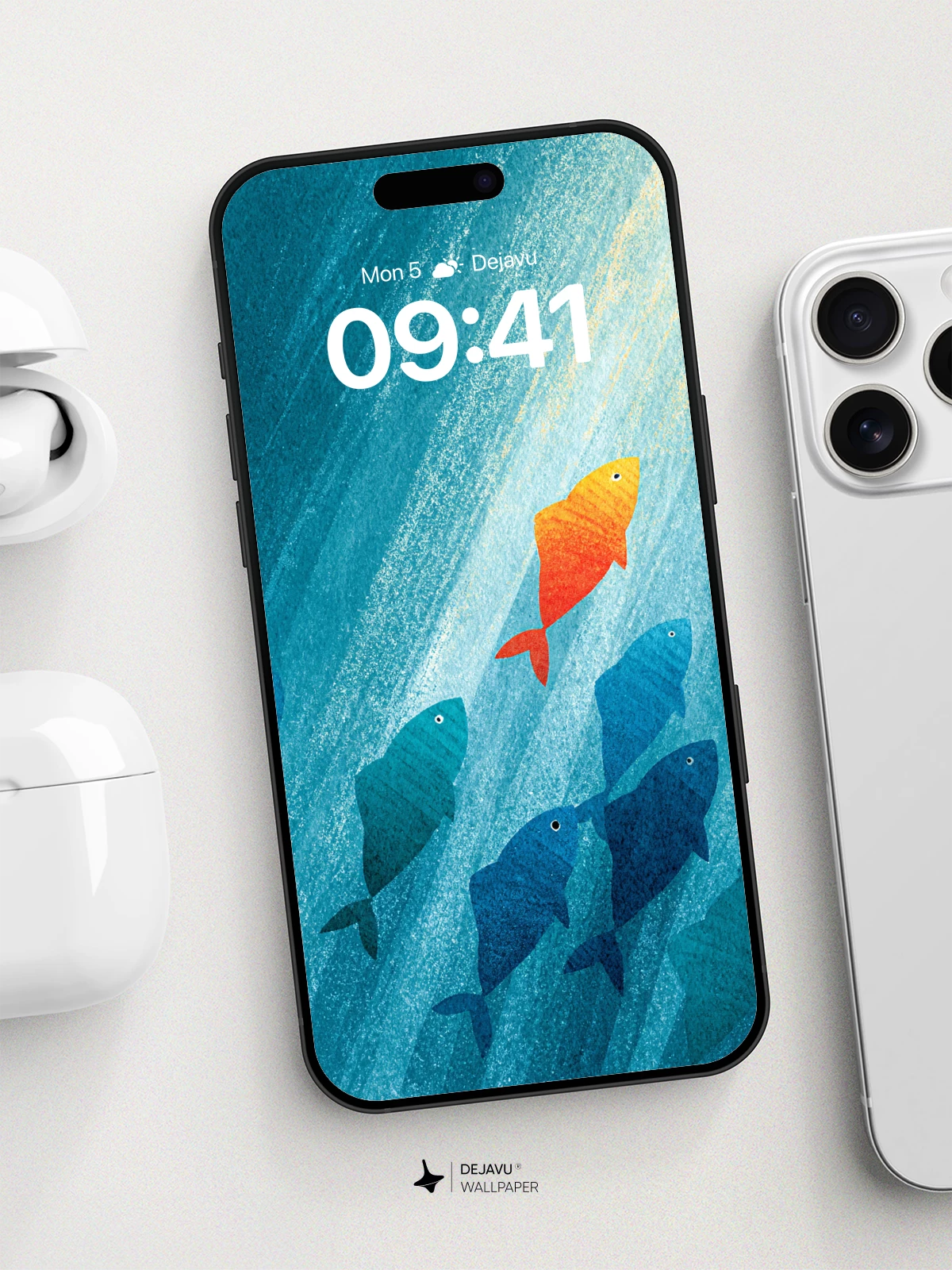 Oceanic Journey Fish Wallpaper 8K for iPhone and Android