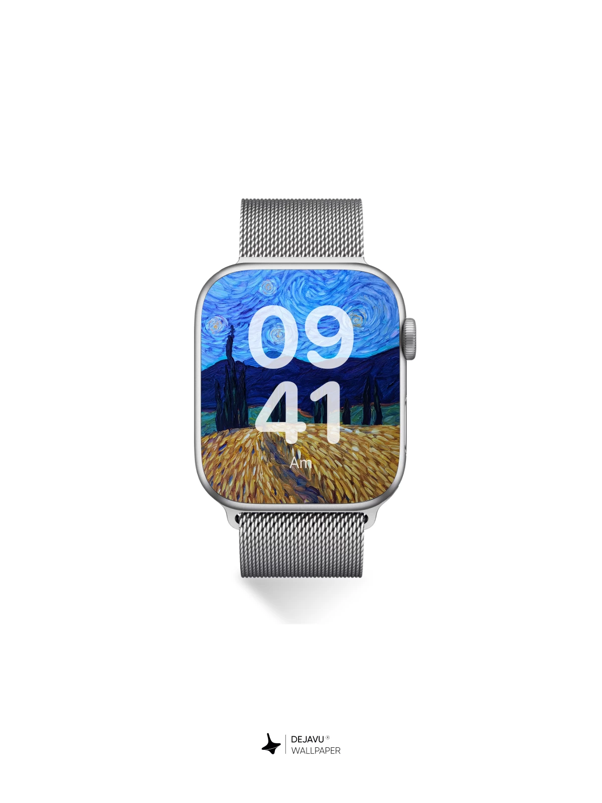 Van Gogh Starry Night Style Wheat Field Wallpaper 8K