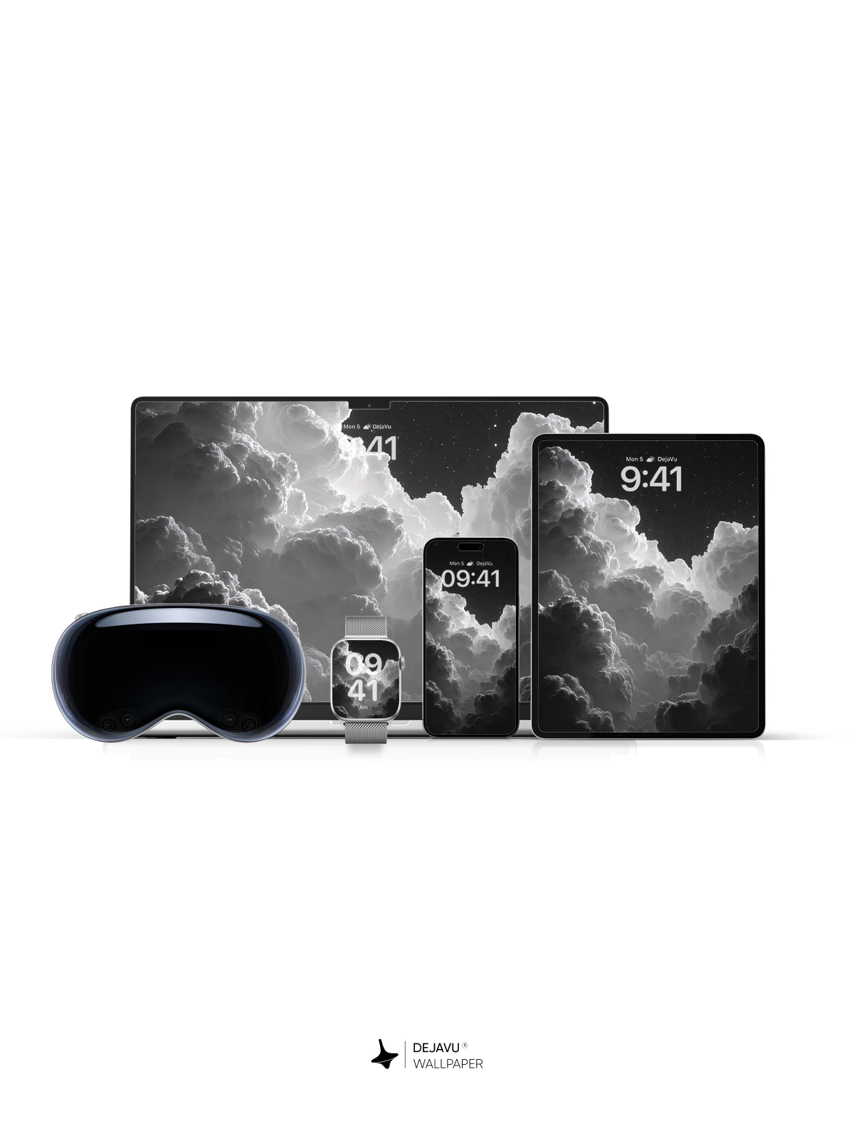 Monochrome Storm Clouds Wallpaper 8K