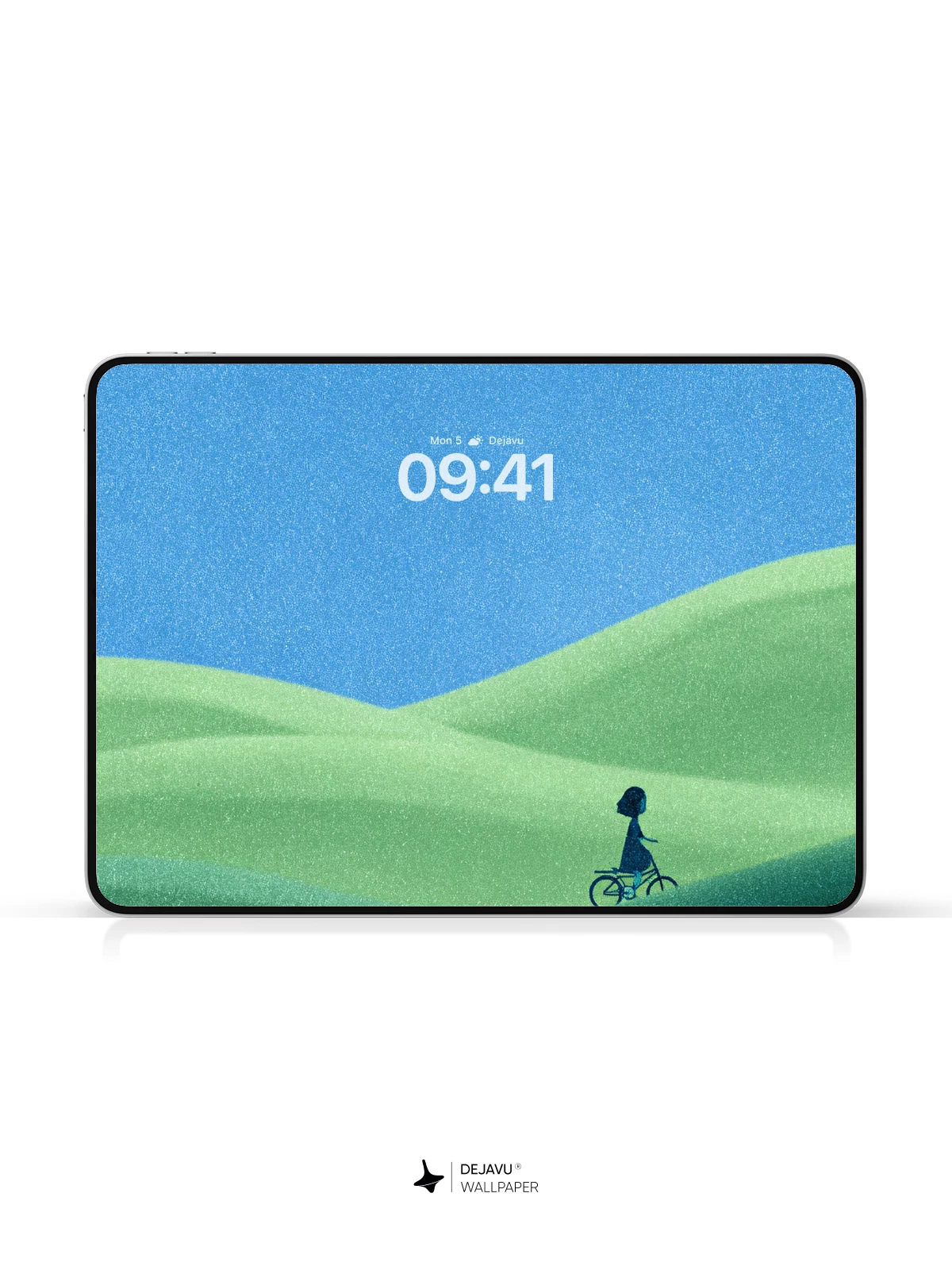 Minimalist Hillside Ride Wallpaper 8K for iPhone and Android