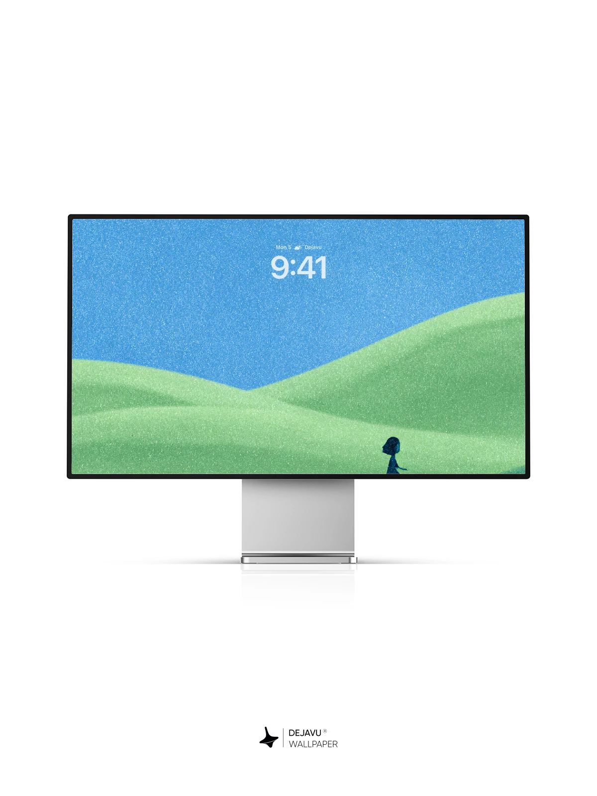 Minimalist Hillside Ride Wallpaper 8K for iPhone and Android