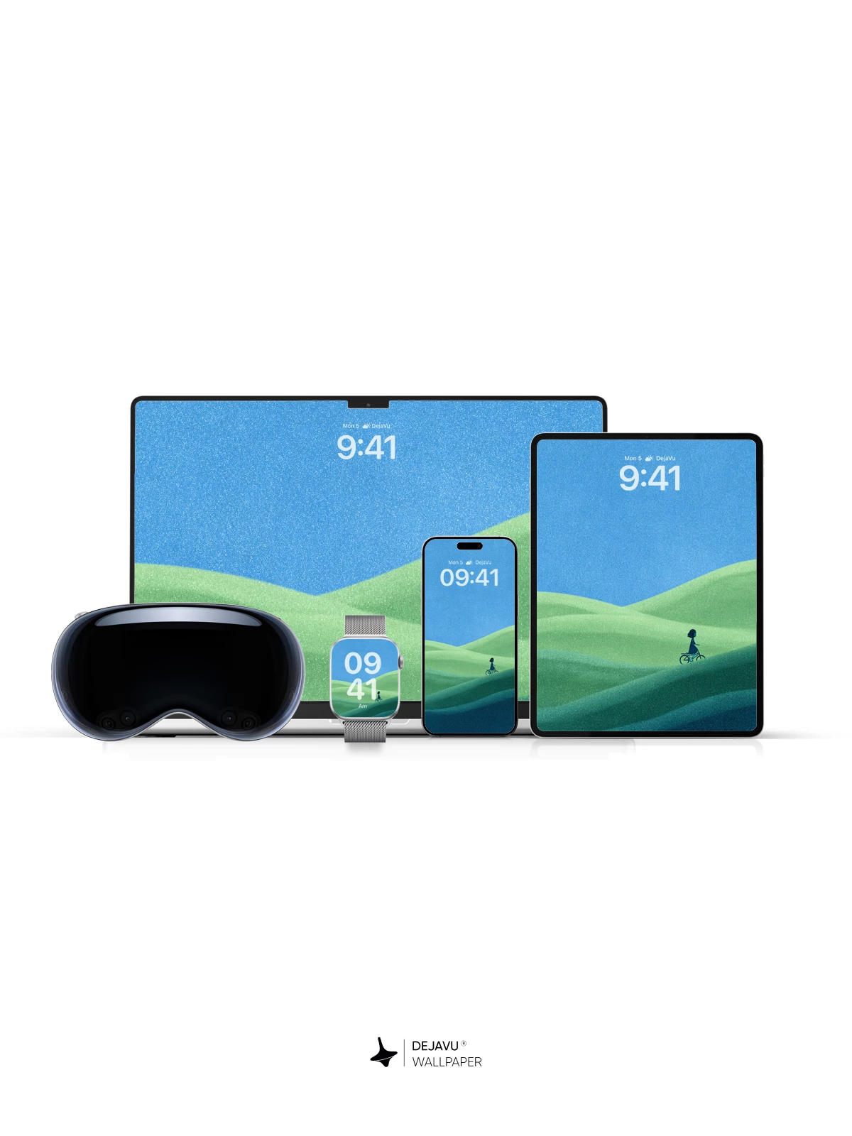 Minimalist Hillside Ride Wallpaper 8K for iPhone and Android
