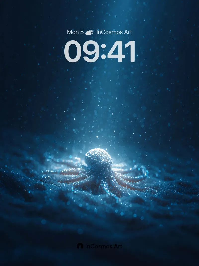 Luminous Abyss Wallpaper with Hidden Currents