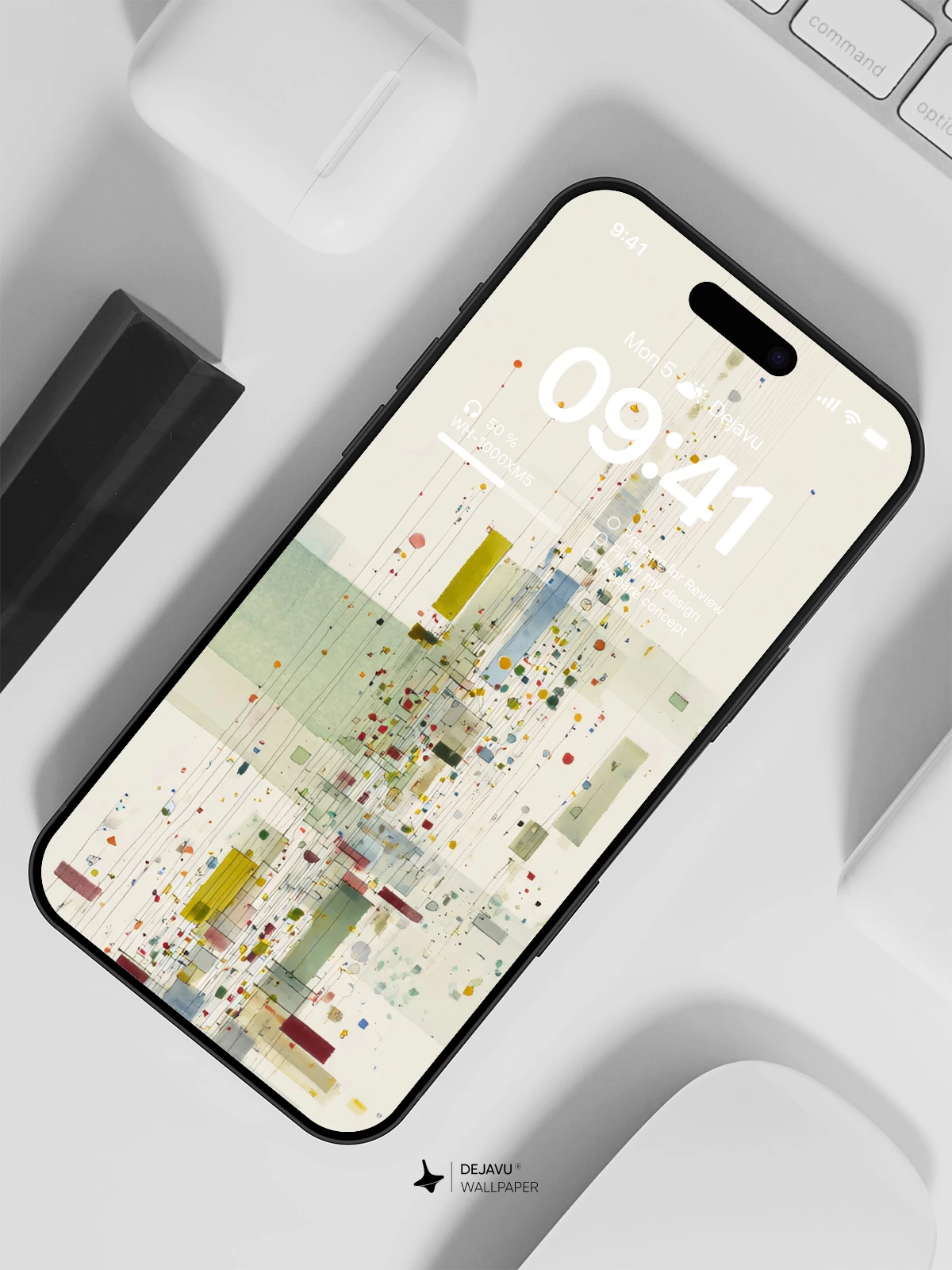 Vertical Abstract Drip Wallpaper 8K