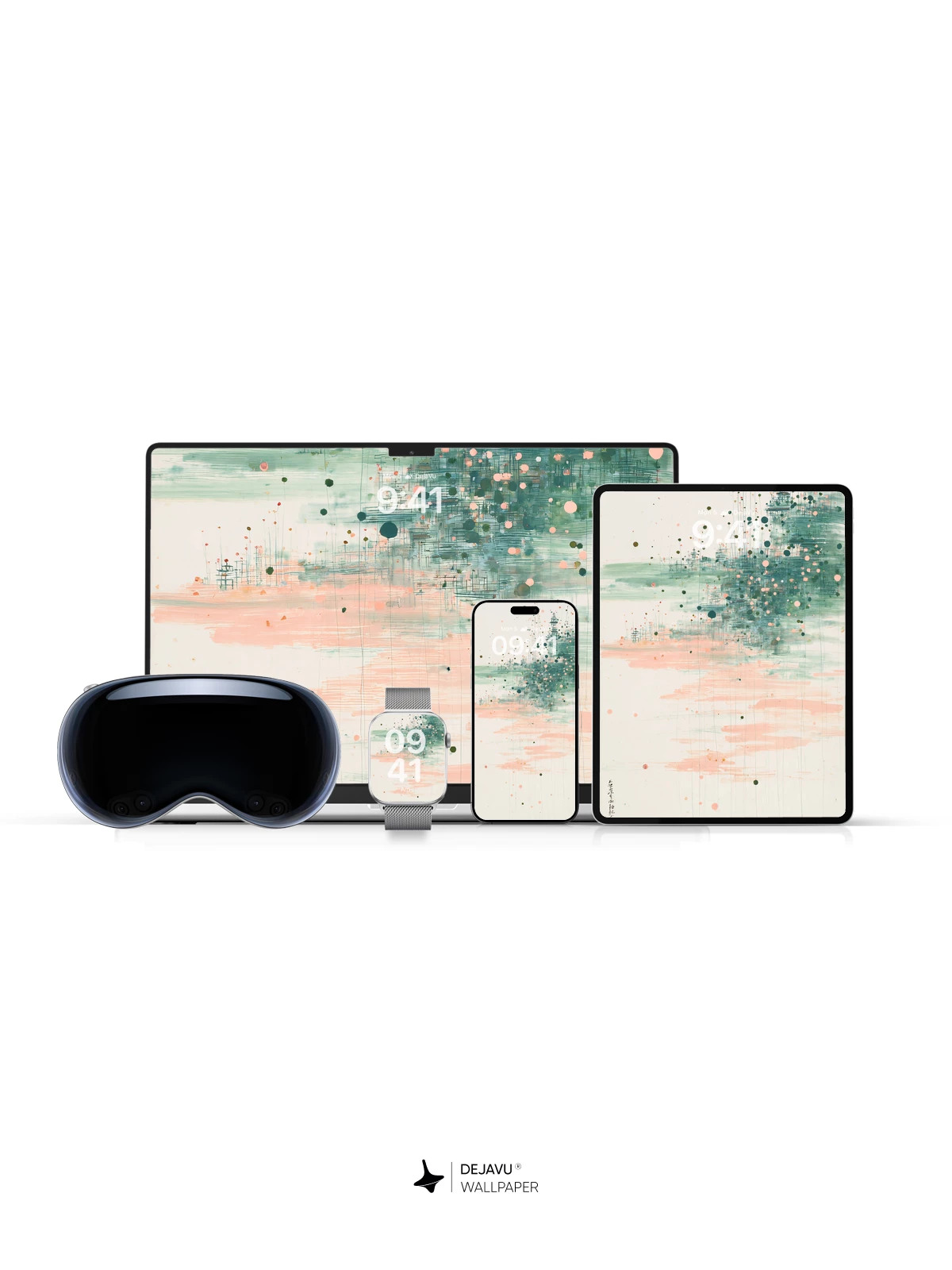 Wu Guanzhong Style Abstract Landscape Wallpaper 8K