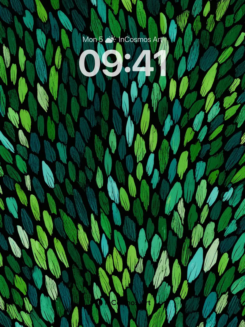 Verdant Rainfall Wallpaper with Textured Depth