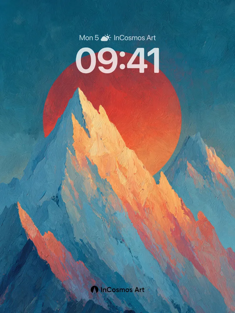 Crimson Peak Sunset Wallpaper with Layered Light