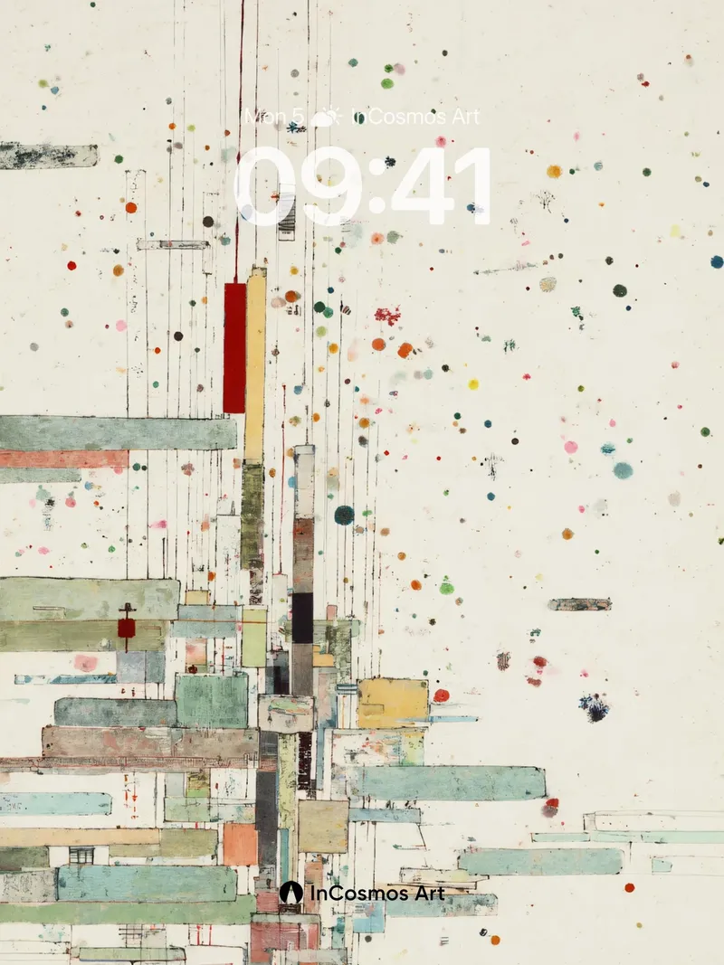 Quiet Concrete Bloom Wallpaper with Splattered Light