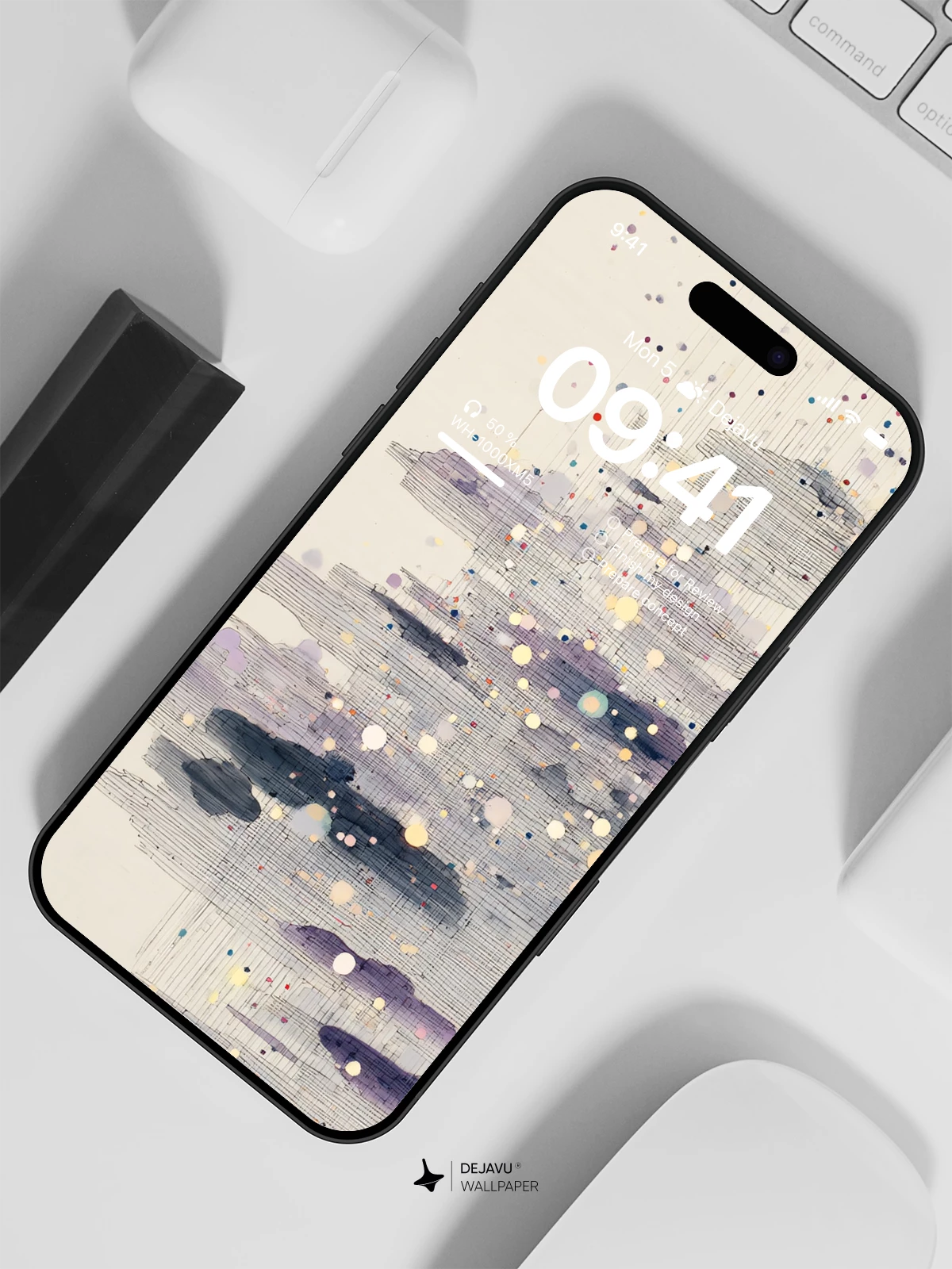 Ethereal Clouds and Dots Wallpaper 8K