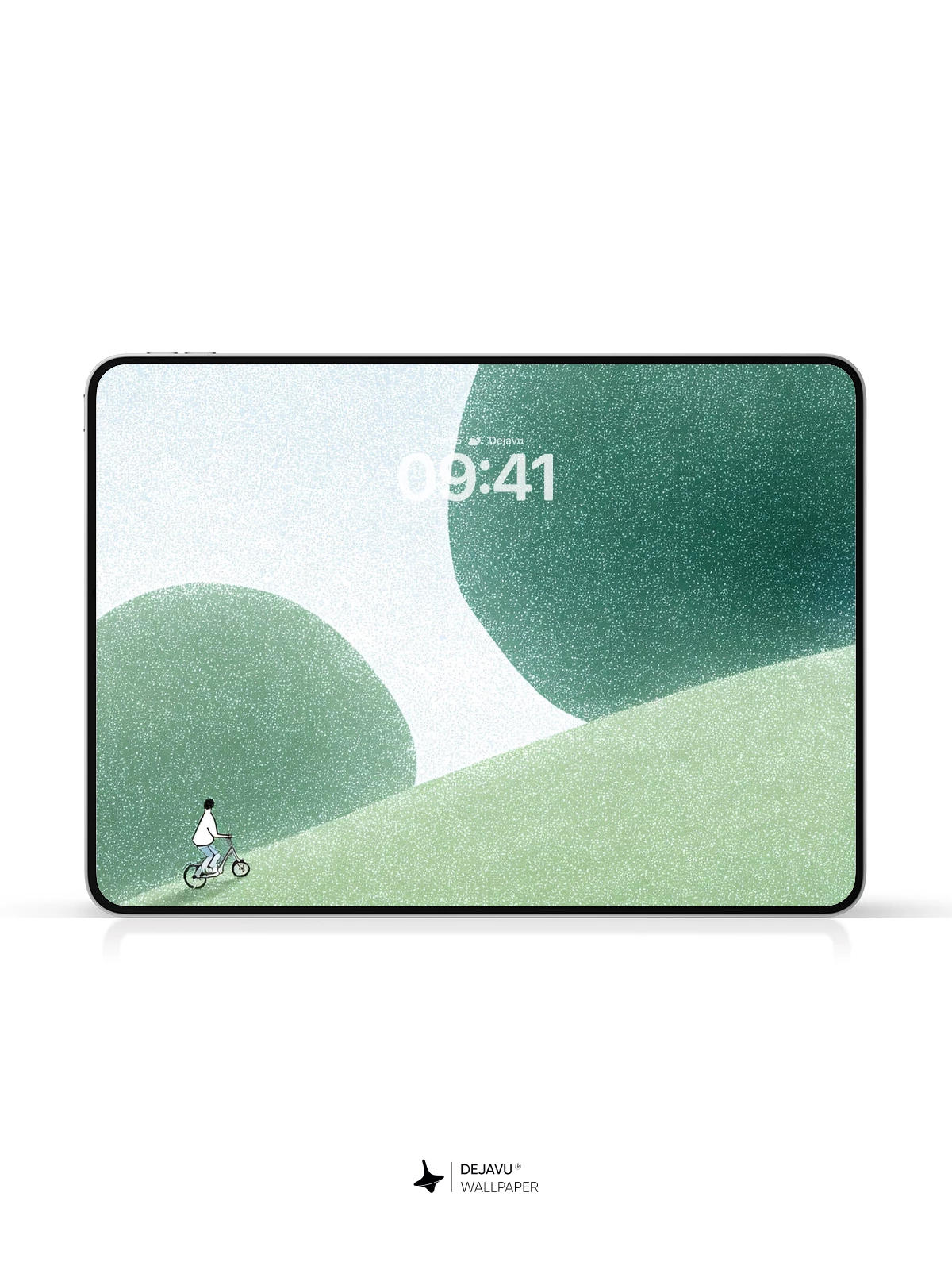 Minimalist Green Hills Wallpaper 8K for iPhone and Android