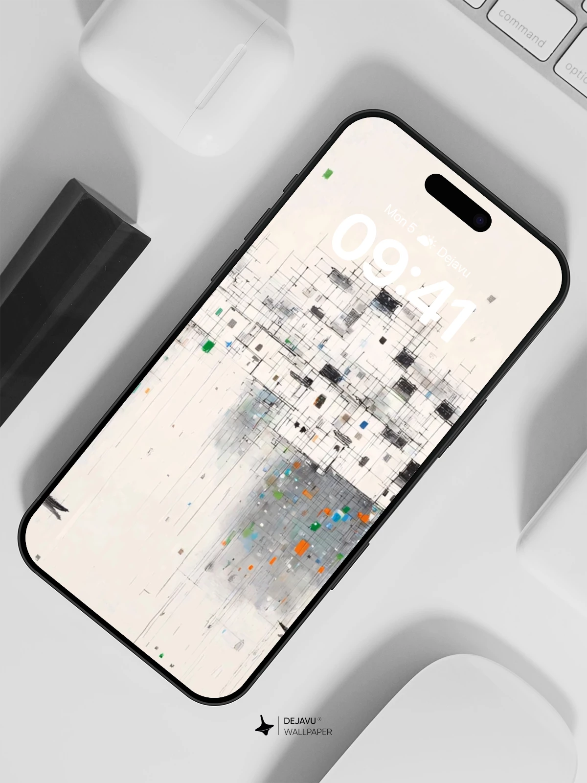 Abstract Water Town Wallpaper 8K for iPhone and Android