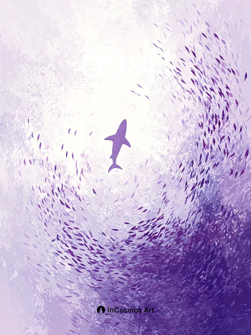 Serene Lavender Oceanic Gradient Wallpaper