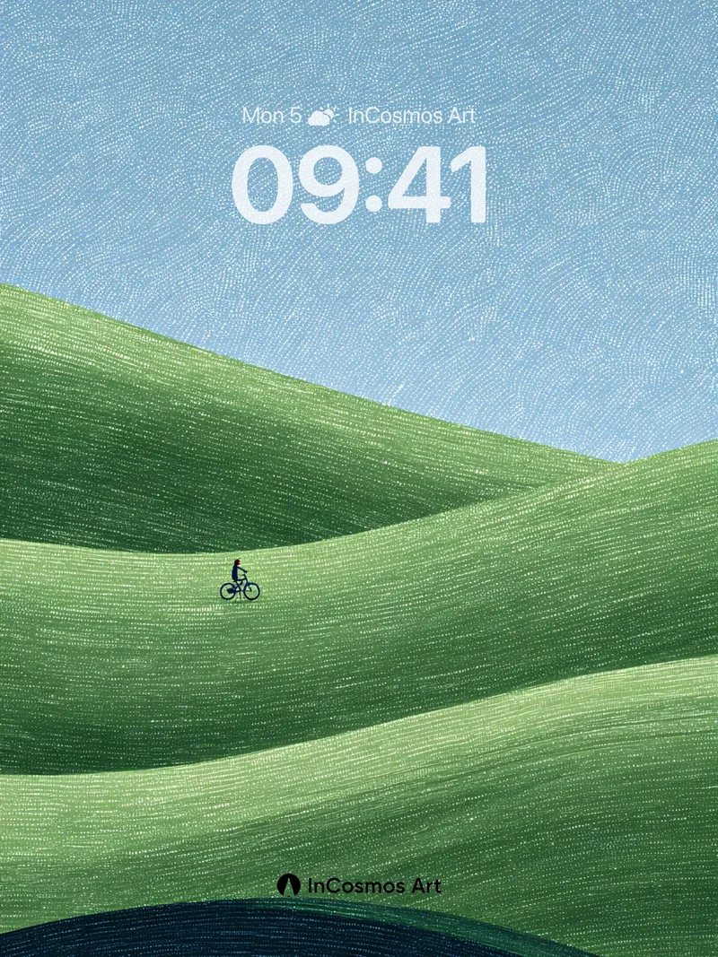 Serenity Ridge Wallpaper with Textured Fields