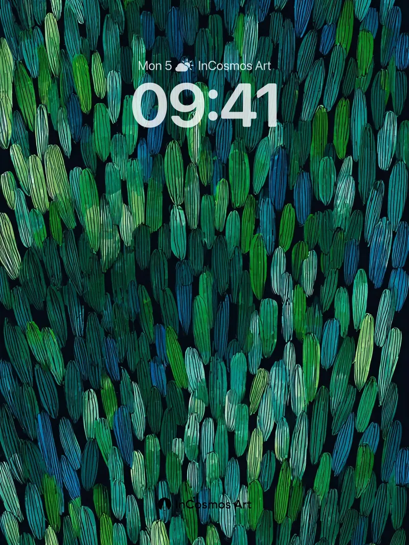 Midnight Rainforest Wallpaper with Painted Strokes