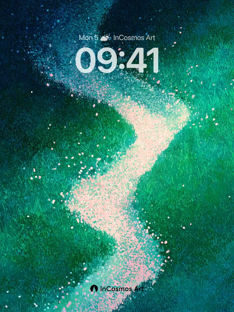 Ethereal Mist Wallpaper with Luminous Path