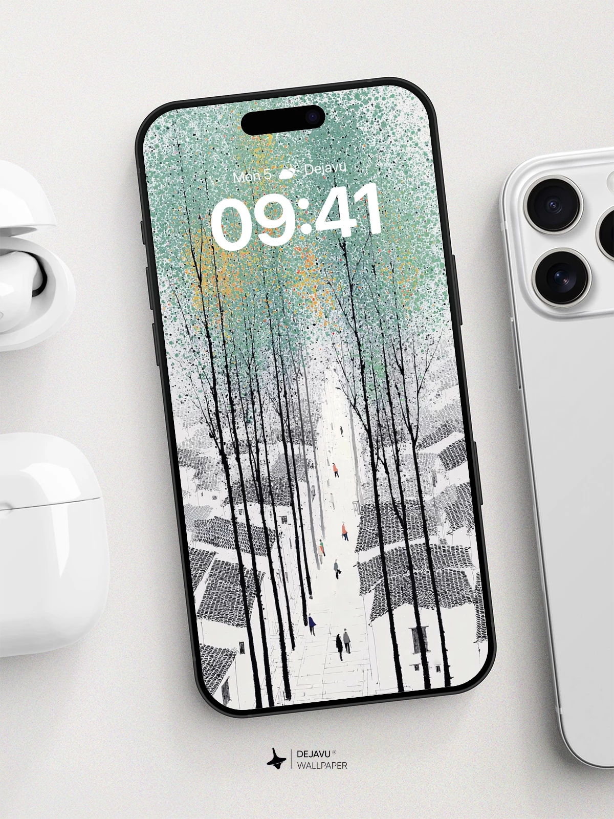 Whimsical Tree Lane Wallpaper 8K for iPhone and Android