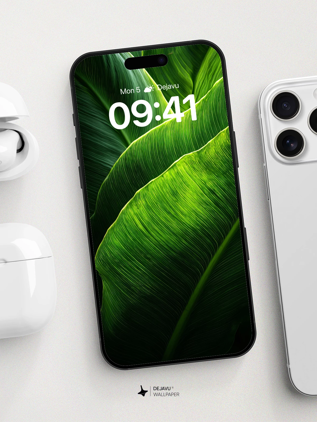 Lush Tropical Leaf Wallpaper 8K for iPhone and Android