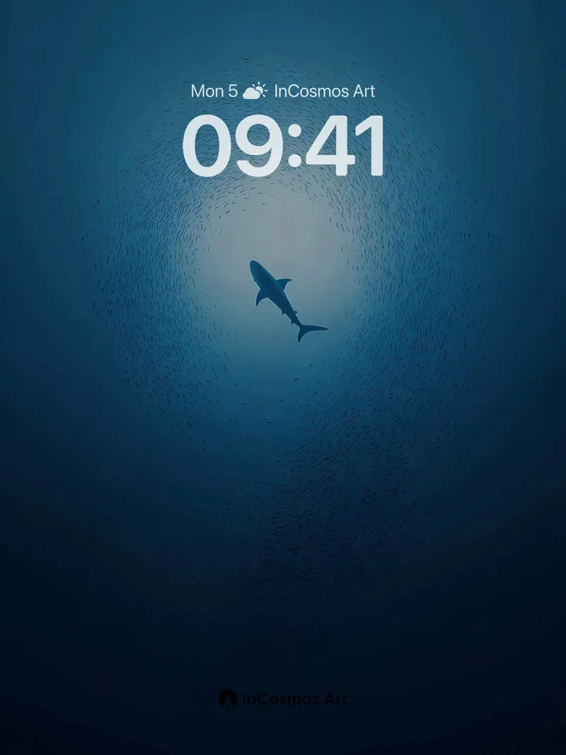 Abyssal Solitude Wallpaper with Silhouette