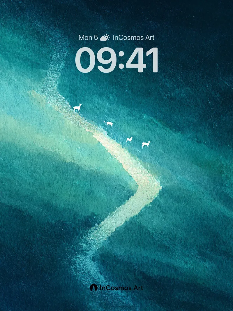 Serene Jade Pathway Wallpaper with Ethereal Glow