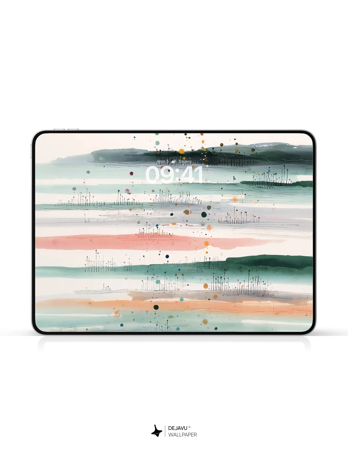 Abstract Watercolor Landscape 8K Wallpaper