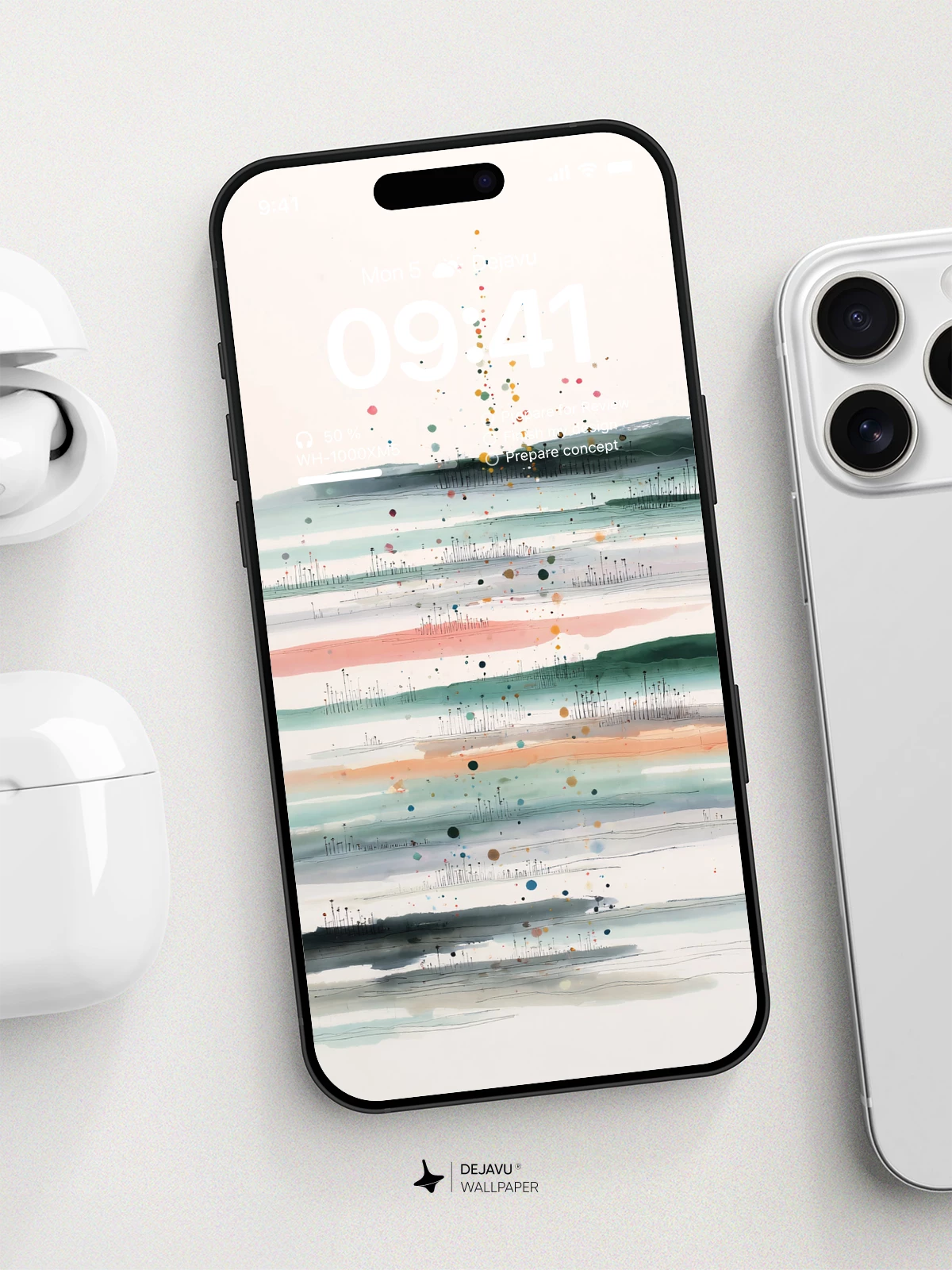 Abstract Watercolor Landscape 8K Wallpaper