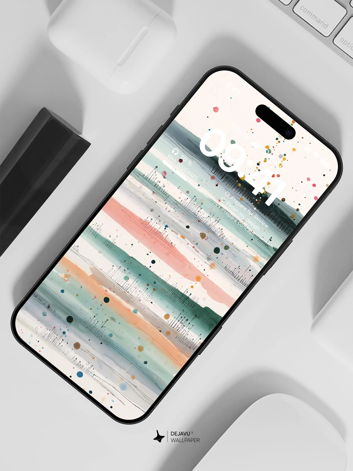 Abstract Watercolor Landscape 8K Wallpaper