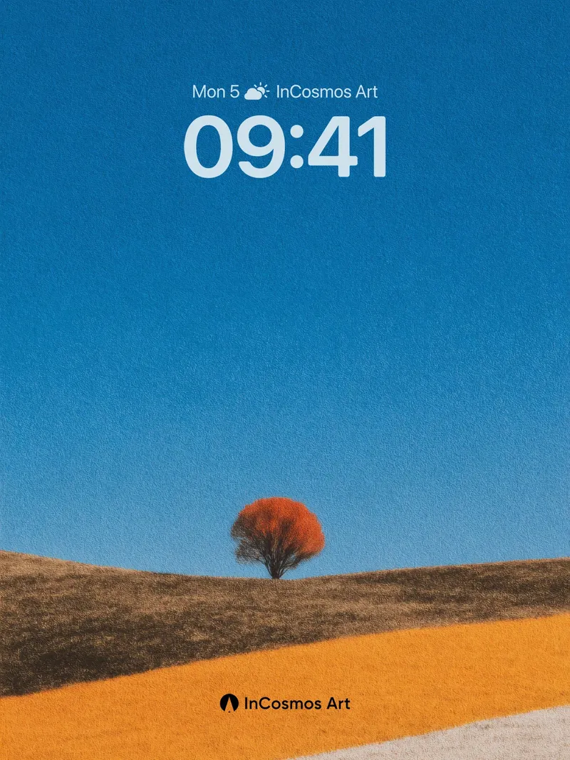 Solitary Flame Wallpaper in Dry Horizon