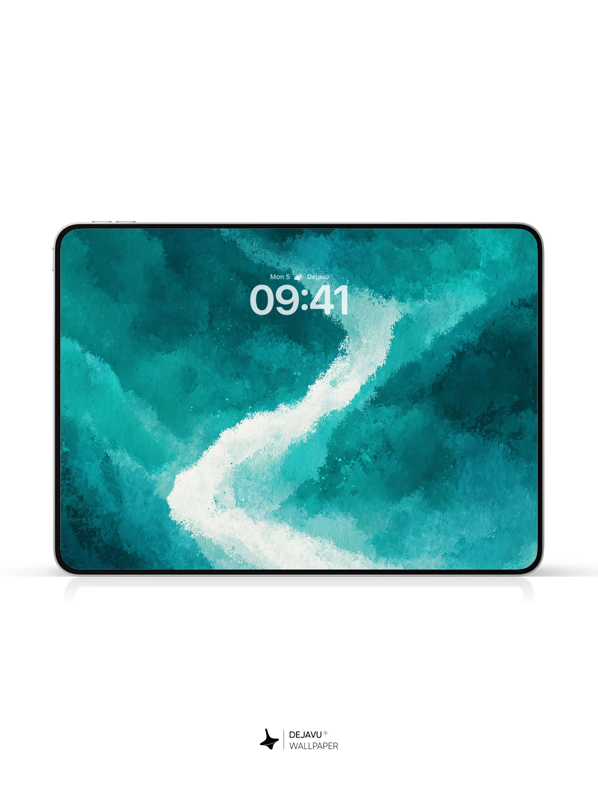 Teal Abstract River Wallpaper 8K