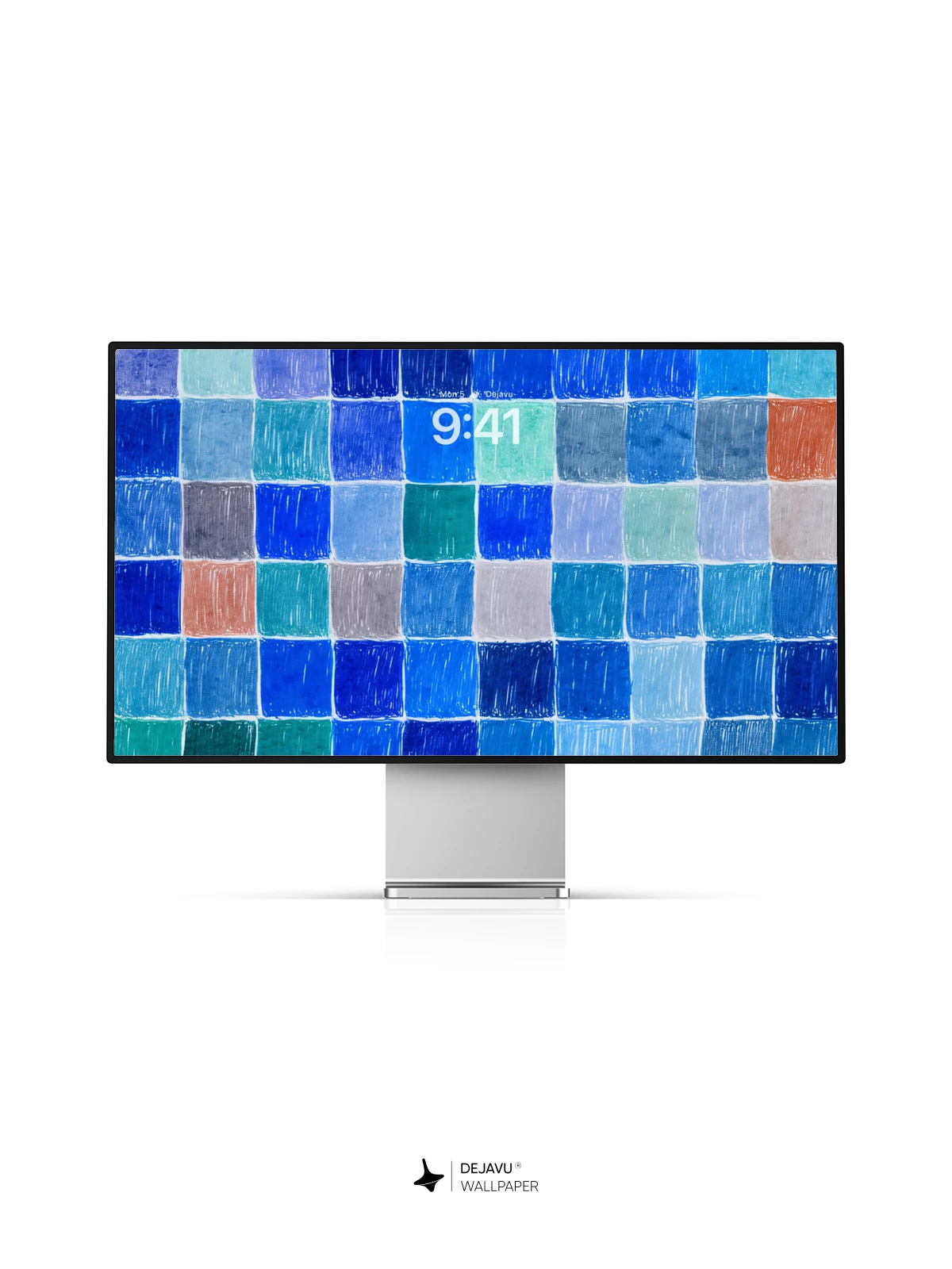 Mosaic Blue Tile Wallpaper 8K