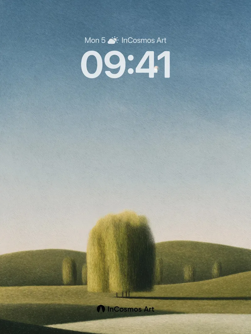 Quiet Solitude Wallpaper with Soft Horizon
