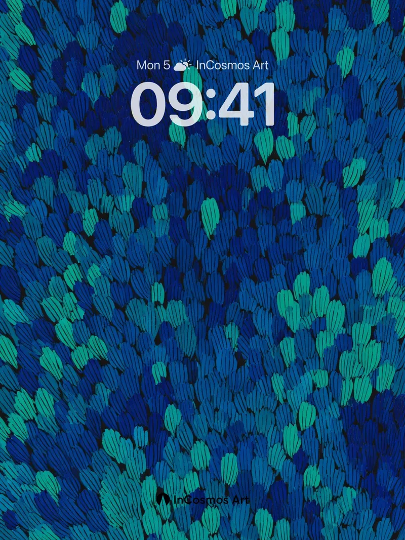 Midnight Petal Drift Wallpaper in Deep Indigo